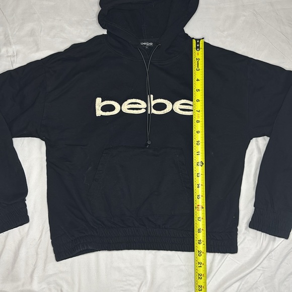Bebe Sport fitted black hoodie size large - Picture 3 of 5